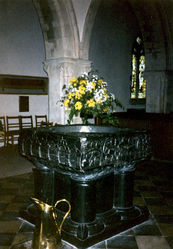 Font at St. Mary Bourne Church